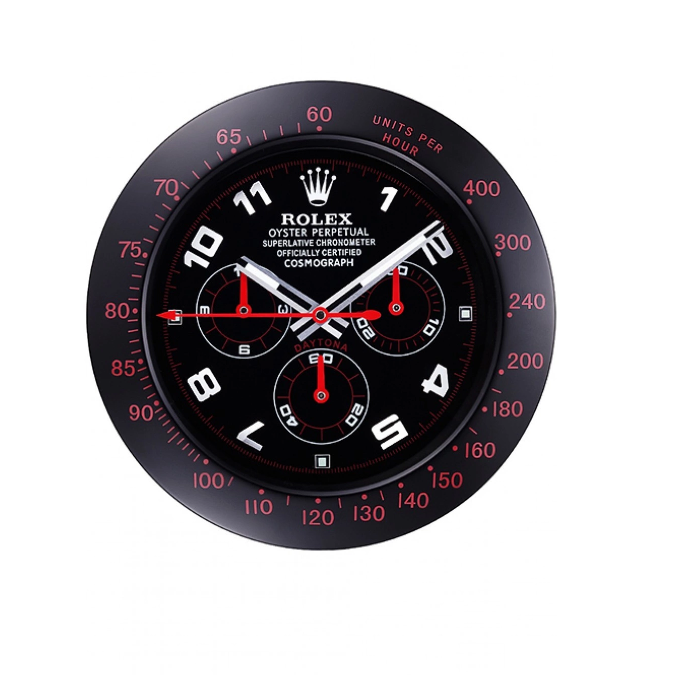 Aaa fake watches Cosmograph 621908 Clock Wall Black-Red Daytona Rolex 0727